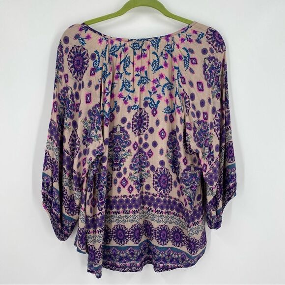 Verse Women’s V Neck Long Sleeve Paisley Print Blouse size XXL - Picture 4 of 4